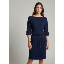 Obelle-Günlük Şık Elbise – Kuşaklı ve Rahat Kesim