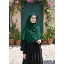 Fresco Scarfs Tesettür Hijab Mısır Medine Ipeği Eşarp 110x110 Zümrüt
