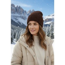 Eleven Markets Özel Tasarım Tiriko Kahverengi Kadın Beresi