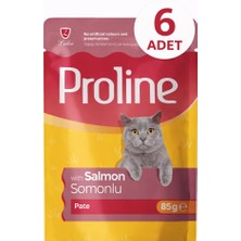 Proline Pouch Somonlu Yaş Kedi Mama 6 x 85 gr