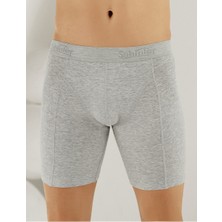 Şahinler Erkek Likralı Yazı Detaylı Uzun Pamuklu Boxer 114