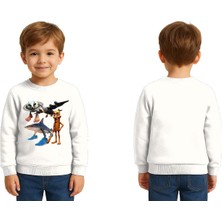 Sedirli Unisex Braınrot Baskılı Çocuk Swaetshirt 3 Iplik Şardonlu