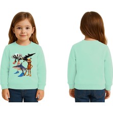 Sedirli Unisex Braınrot Baskılı Çocuk Swaetshirt 3 Iplik Şardonlu