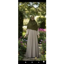 Fresco Scarfs Tesettür Hijab Mısır Medine Ipeği Eşarp 110x110 Haki