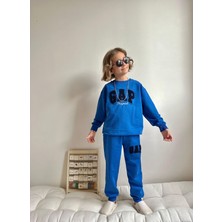 Sacro Kids Süzene Punch Nakışlı 2 Iplik Sweatshirt-Eşofman Altı Mevsimlik Erkek Çocuk Takım