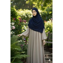 Fresco Scarfs Tesettür Hijab Mısır Medine Ipeği Eşarp 110x110 Lacivert