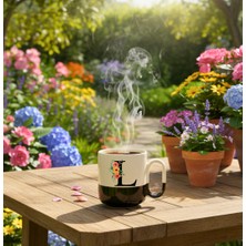 Finka Dekor Çiçekli L Harfi Tasarımlı-Kişiye Özel Seramik Kupa