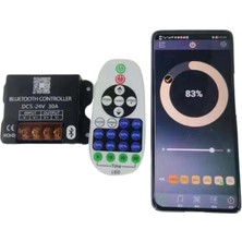 Powerr Led Aydınlatma 30A Tek Renk 23 Tuş Kumandalı ve Bluetoohlu Rf Dimmer 5V- 24V