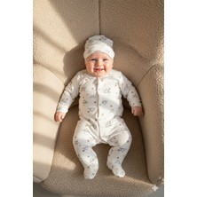 Miniday Bebek Baskılı Tulum Şapkalı Dady Love Baskılı