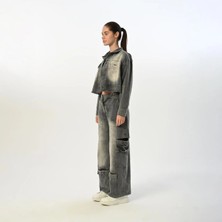 Queen Kids Queenkids Kız Çocuk 7434 Alt Giyim Gri