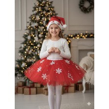 Dodomar 6–7 Yaş Simli Tütü Etek Yılbaşı Kostümü – Lastikli Bel ve Şapka Hediyeli Set