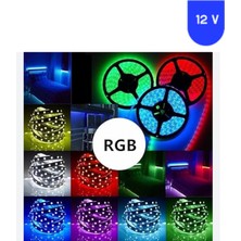 Powerr Led Aydınlatma 12 Volt Rgb 5050 Smd Iç Mekan 120 LED 5 Metre Şerit LED