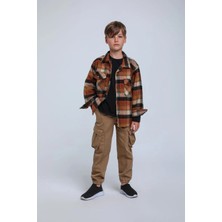 Queen Kids Erkek Çocuk  Gabardin Pantolon Camel