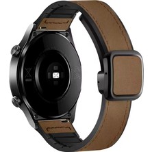 Alstrap Huawei Watch Gt6/gt5/gt4/gt3 Pro/gt3 Uyumlu 46MM Manyetik Tokalı Suni Deri Kordon Kayış