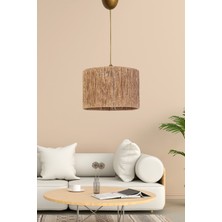 HMY Design Roue Handmade Tekli Sarkıt Avize Hasır