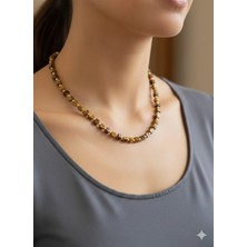 Duru Aksesuar Kaplangözü ve Hematit Doğal Taş Kolye