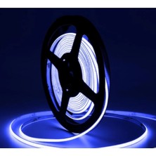 Powerr Led Aydınlatma 12 Volt 3 mm 400 Ledli Esnek Cob Şerit Mavi Iç Mekan 5 Metre