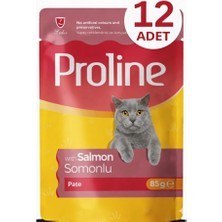 Proline Pouch Somonlu Yaş Kedi Mama 12 x 85 gr