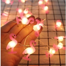 Özbience 3 Metre Flamingo Peri LED Zinciri, Dekoratif Işıklandırma, Renkli Atmosfer