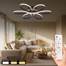 Nivul Plafonyer Kumandalı Modern LED Avize – Salon & Oturma Odası Tavan Aydınlatması