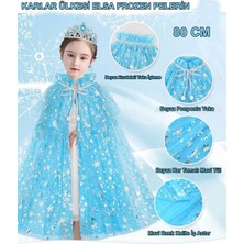 Karlar Ülkesi Elsa Frozen Mavi Pelerin – 80 cm Çocuk Pelerini