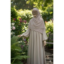 Fresco Scarfs Tesettür Hijab Mısır Medine Ipeği Eşarp 110x110 Bej