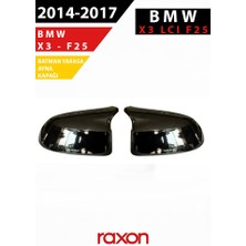 Raxon Bmw X3 Lcı F25 2014–2017 Batman & Yarasa Ayna Kapağı – Parlak Piano Black Sport