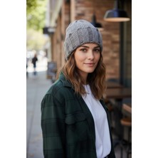 Eleven Markets Özel Tasarım Tiriko Gri Kadın Beresi