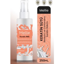 Mellie Professional Durulanmayan Keratin Saç Bakım Sütü 250 ml Sülfatsız Besleyici ve Onarıcı