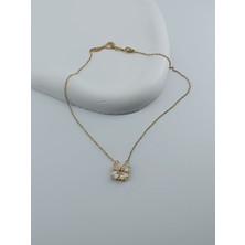 Lagül Aksesuar 316LÇELIK Kararmaz Gold Renk Kalp Detaylı Mıknatıslı Açılır Kolye