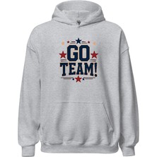 Tişört Kodu Go Team! – Baskılı Kapüşonlu Regular Sweatshirt