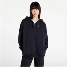 Nike Sportswear Jersey Hoodie Oversize Siyah Kadın Sweatshirt DM6415-010