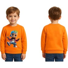 Sedirli Unisex Groot Baskılı Çocuk Swaetshirt 3 Iplik Şardonlu