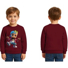 Sedirli Unisex Groot Baskılı Çocuk Swaetshirt 3 Iplik Şardonlu