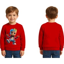 Sedirli Unisex Groot Baskılı Çocuk Swaetshirt 3 Iplik Şardonlu
