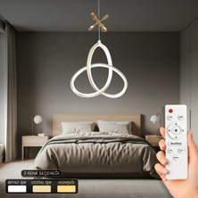 Yonara Kumandalı Modern Sarkıt LED Avize – 3 Renk Led, Salon Tavan Aydınlatması