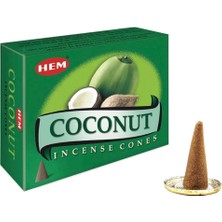 cosangroup Hem Coconut Coco Piramit Konik Tütsü – 12 Paket x 10 Adet (Toplam 120 Konik)