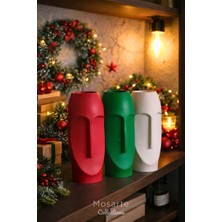 Mosarte Stoneface Series Minimalist Soyut Yüz Vazo / Heykel – Modern Dekoratif Obje 3'lü Set