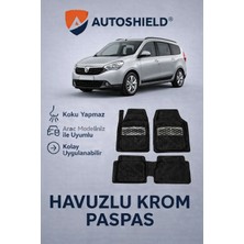 Dacia Sandero Serisi Tüm Modeller Ile Uyumlu Universal Derin Havuzlu Paspas Krom Karbon