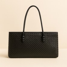 Lorevie Kadın Örgü Dokulu Fermuarlı Tote El ve Omuz Çantası