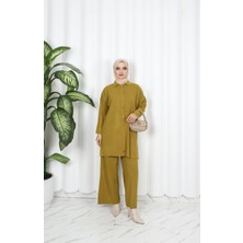 Nisum Moda Düğmeli Triko Pantolonlu Takım