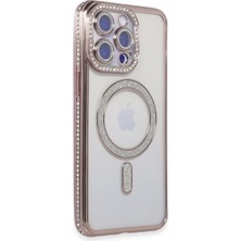 Esmer Bilişim Iphone 11  Uyumlu  Simli Taşlı Kablosuz Şarj Uyumlu Lens Korumalı Kılıf