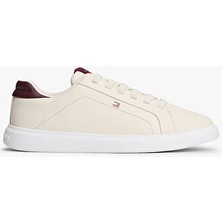 Tommy Hilfiger Deri Cupsole Court Spor Ayakkabı