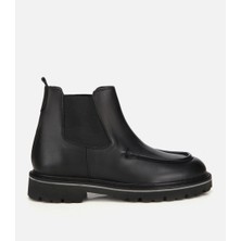 Hotiç Erkek Deri Siyah Dikiş Detaylı Chelsea Bot