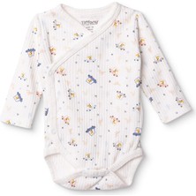 Tiffany Tiffany Erkek Bebek Zıbın Body Çıtçıtlı V Yaka Uzun Kol