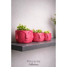 Mosarte Buda Series Minimalist Soyut Yüz Vazo / Heykel – Modern Dekoratif Obje 3'lü Set (Büyük/orta/küçük)