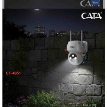 Cata Sensörlü Akıllı Dış Mekan Güvenlik Kamerası