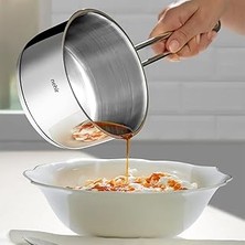 SanalAMCA Store Nehir Silver Çelik Sosluk 14 cm Kapaksız