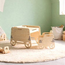 Luvy Kids Furniture Umi Çocuk Ahşap Masa & Sandalye Yazı Tahtalı Aktivite Seti - Montessori