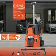 Kiwi Garden Kiwi Yüksek Basınçlı Araba Yıkama Makinesi (130 Bar) ve Elektrik Süpürgesi – 2’si 1 Arada KGCC 590